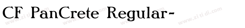 CF PanCrete Regular字体转换